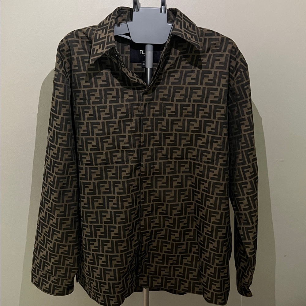 Fendi Brown Patterned Men's Jacket